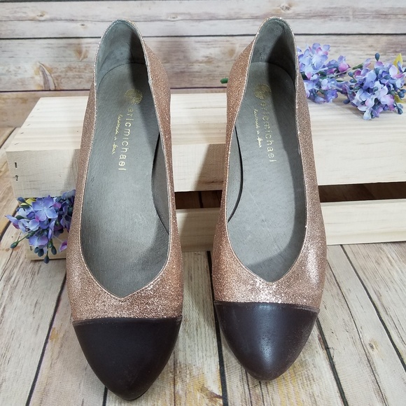 Eric Michael Shoes - Eric Michael 38 Rose Gold Glitter Flats Shoes